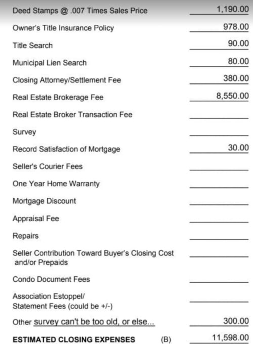 Acceptable expenses in selling a peace property to everyone - In the best of your experience, are the expenses defined in the attached contract…