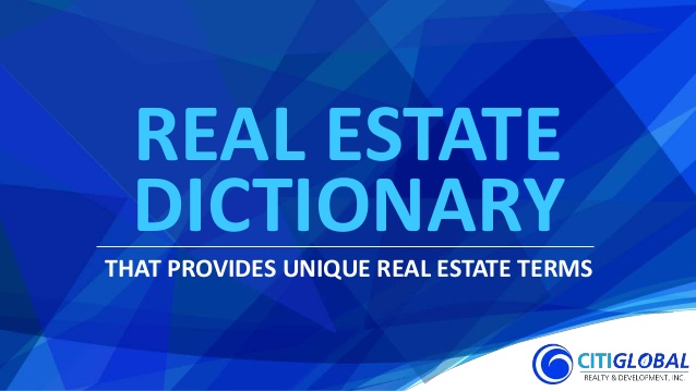 Dictionary of real estate concepts and English shortcuts