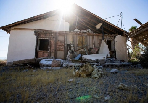 # ** Southern California is preparing for the next earthquake! (Pictured: heavy damage that was converted into one of the houses in Bridgecrest).