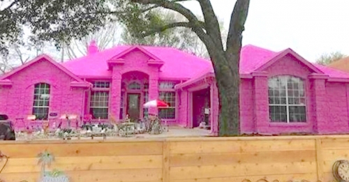 Would you buy a house in a neighborhood where the houses are pink? Rodriguez's neighbors say the color lowers ...
