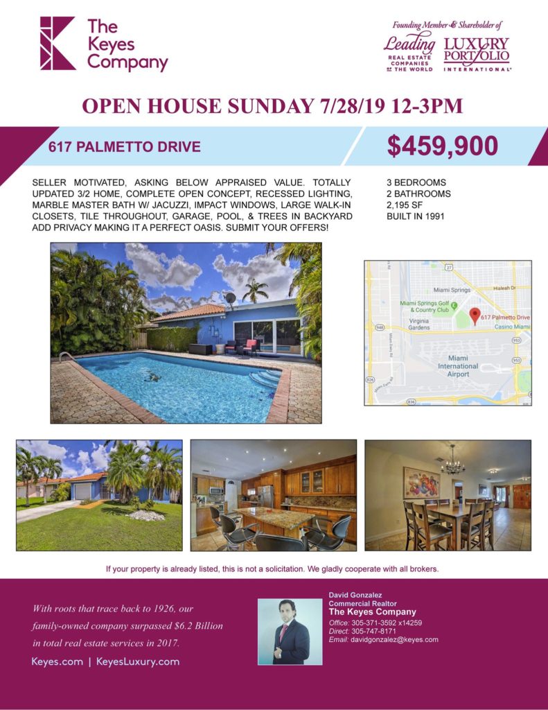Åpent hus førstkommende søndag 7 28:19-12:00 Kom og besøk ditt nye hjem! #Miami...