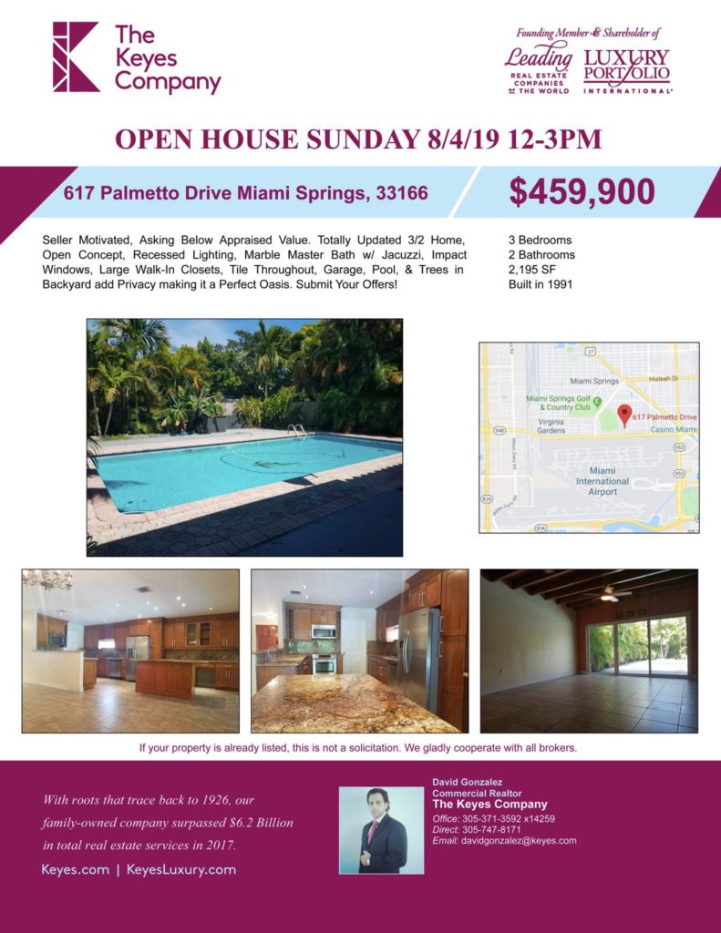 Open house this coming Sunday 8/4/19 12: 00-3: 00 pm Come and visit your new home! #Miami # ...