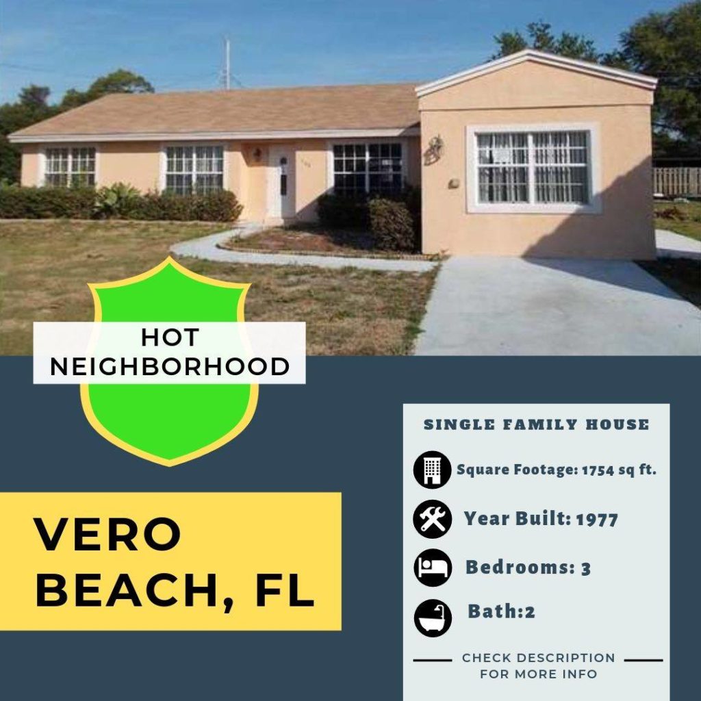 Vero Beach, FL (Hot Deal) Address: 508 Place 20 SW, Vero Beach, FL 32962Est. ...