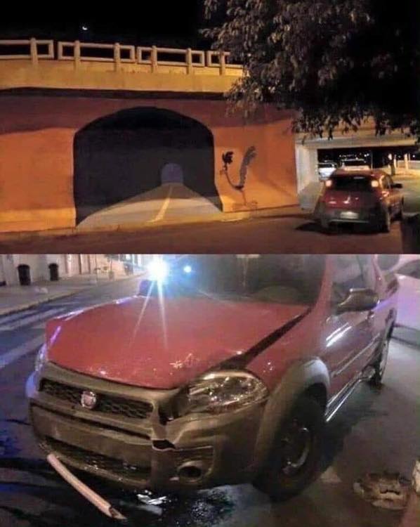 המשטרה מחפשת מי צייר את המנהרה