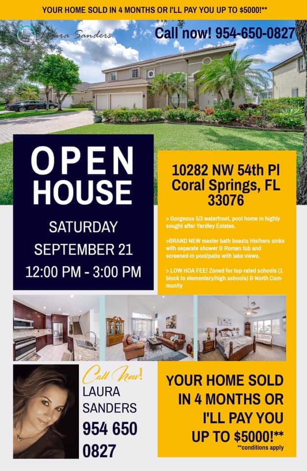 Open house! - 10282 NW 54th Pl Coral Springs, FL 33076 Look at this Go ...