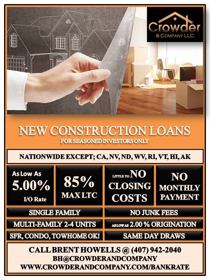 Experienced Investors - Quit Paying Hard Money Rates! New construction in Renova ...