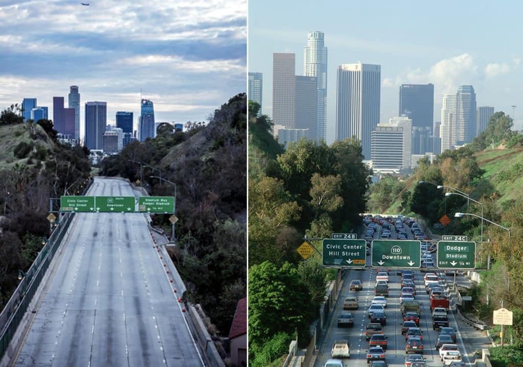 Corona effect: Los Angeles experiences the cleanest air in 40 years! There are also lines ...