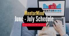 Image may contain: one or more people, text that says 'MentorMind MENT MENTORMIND OR MIND Estate Mastermind Mentoring Made Easy June July Schedule www.MentorMind.co.il'
