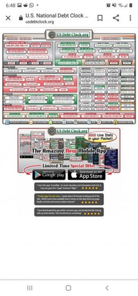 So what debts is the United States in following the endless printing of funds? You can check this out on the site…