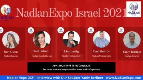 宣布我们的演讲者 Yaniv Berliner 单击此处注册以注册 Nadlan Expo……