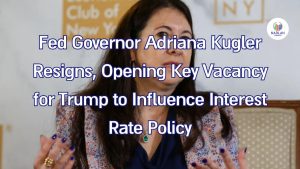 استقالة أدريانا كوجلر، محافظة بنك الاحتياطي الفيدرالي الأمريكي، تُفسح المجال لترامب للتأثير على سياسة أسعار الفائدة.