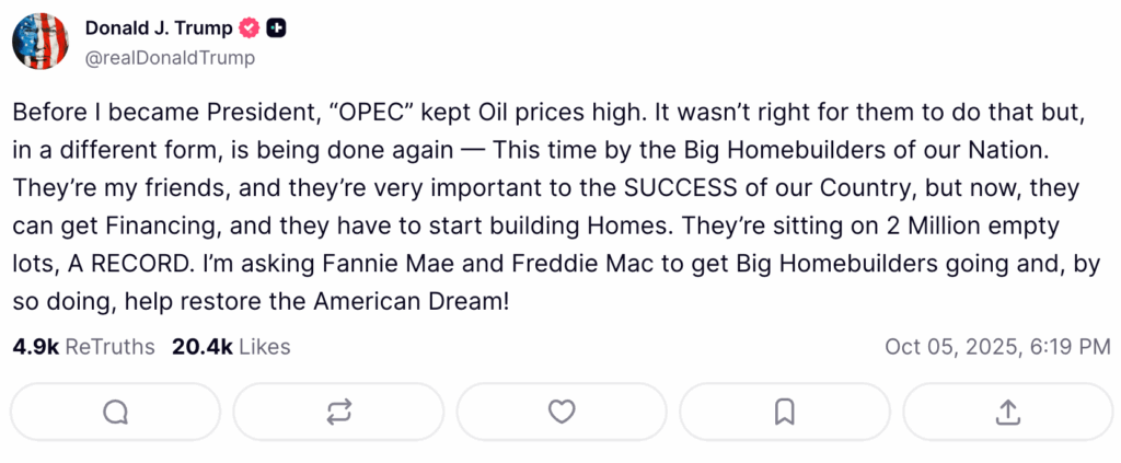 Трамп обещает оживить жилищное строительство, чтобы возродить американскую мечту