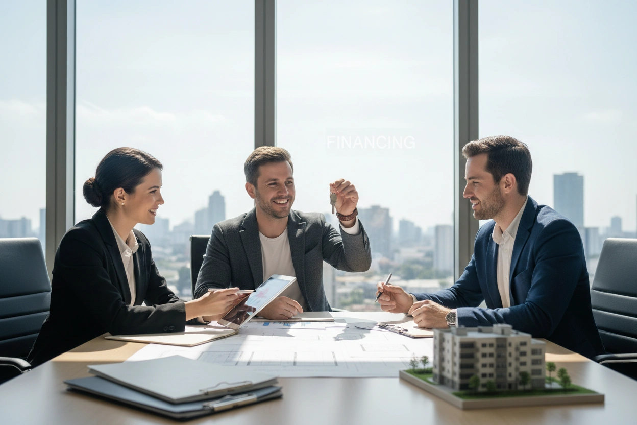 Professional image illustrating Top Financing Strategies for New Real Estate Investors