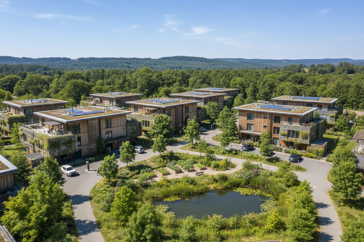 Professional image illustrating 2. Sustainable and Eco-Friendly Housing Developments