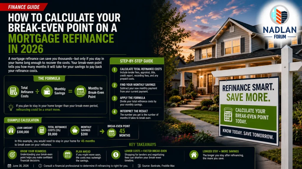 mortgage refinance break-even 2026